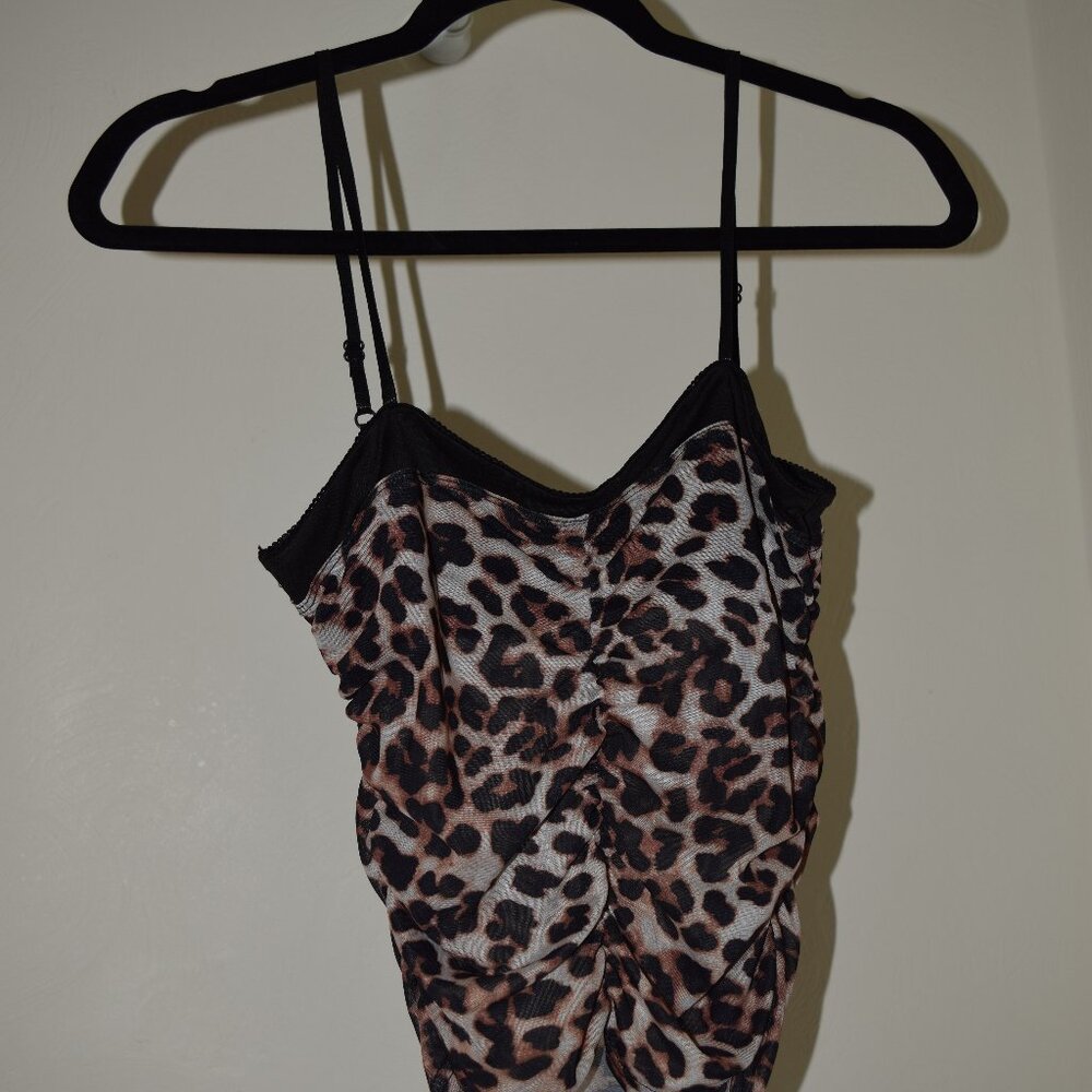 Cheetah and Black Tank - Size Small